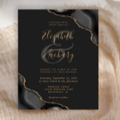 Black Gold Agate Corners Dunkle Hochzeit