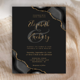 Black Gold Agate Corners Dunkle Hochzeit
