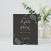 Black Gold Agate Corners Dunkle Hochzeit (Stehend Vorderseite)