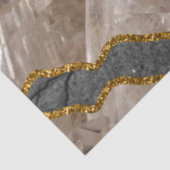 Black & Gold Agate Geode Glitzer Seidenpapier (Ausschnitt)