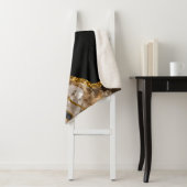 Black & Gold Agate Geode Glitzer Sherpadecke (Beispiel)