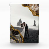 Black & Gold Agate Geode Glitzer Wedding Foto (Vorderseite)