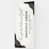 Black Gold Agate Herzlichen Glückwunsch Abschluss Banner (Vertikal)