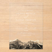 Black Gold Agate Moderne Hochzeit Acryleinladungen (Vorderseite)