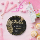 Black Gold Ananas Überraschung Rente Party Pappteller (Party)