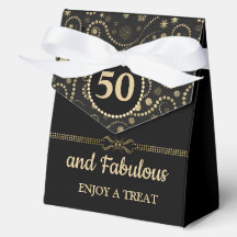 Black &Gold ANY AGE Birthday 4"w x 2"l x 5"h