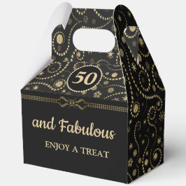 Black &Gold ANY AGE Birthday 5"w x 3"l x 6.5"h Geschenkschachtel