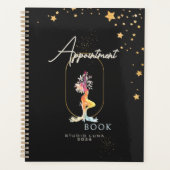 Black Gold Appointment Book Beauty Yoga Salon Planer (Vorderseite)