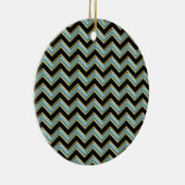 Black Gold Aquamarin ZigZag Keramikornament (Rechts)
