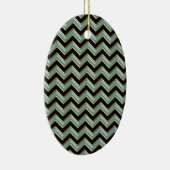 Black Gold Aquamarin ZigZag Keramikornament (Rechts)