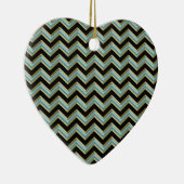 Black Gold Aquamarin ZigZag Keramikornament (Rechts)