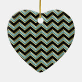 Black Gold Aquamarin ZigZag Keramikornament (Hinten)