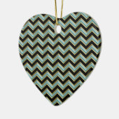 Black Gold Aquamarin ZigZag Keramikornament (Links)
