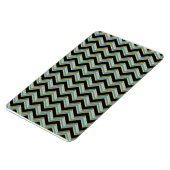 Black Gold Aquamarin ZigZag Magnet (Linke Seite)