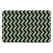 Black Gold Aquamarin ZigZag Magnet (Horizontal)