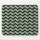 Black Gold Aquamarin ZigZag Mousepad (Vorne)
