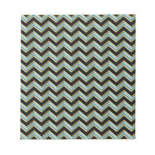 Black Gold Aquamarin ZigZag Notizblock