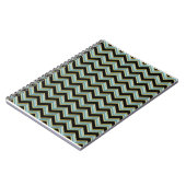 Black Gold Aquamarin ZigZag Notizblock (Linke Seite)