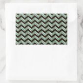 Black Gold Aquamarin ZigZag Rechteckiger Aufkleber (Tasche)