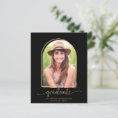 Black-Gold-Arch-Foto-Graduierungspartei (Stehend Vorderseite)