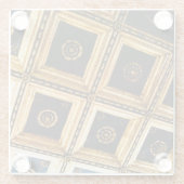 Black Gold Architektur Glasuntersetzer (Rückseite)