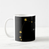 Black Gold Aries Sternkonstellation Geburtstag Kaffeetasse (Links)