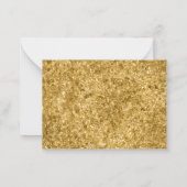 Black & Gold Art Deco Archway Wedding Vielen Dank Mitteilungskarte (Rückseite)