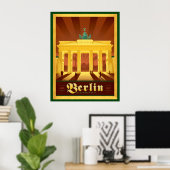 Black & Gold Art Deco Berlin Poster (Heimbüro)