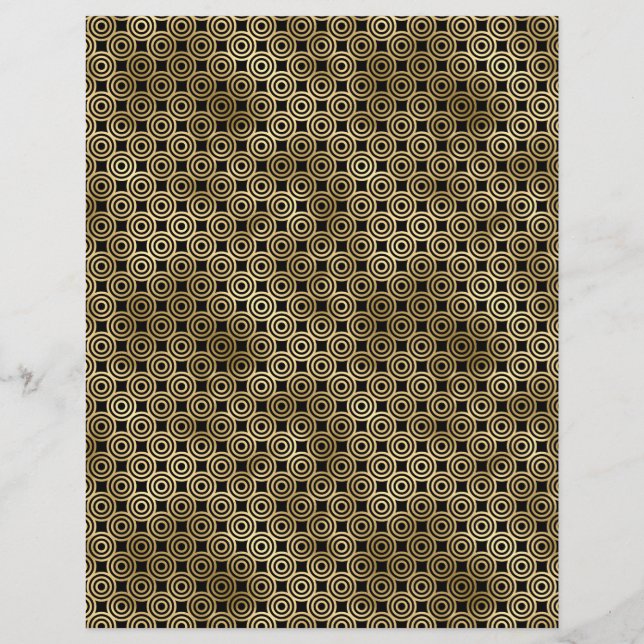 Black & Gold Art Deco Buchblatt (Rückseite)