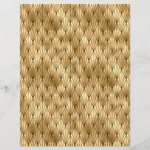 Black & Gold Art Deco Buchblatt