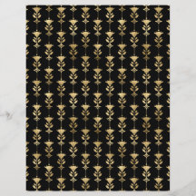 Black & Gold Art Deco Buchblatt