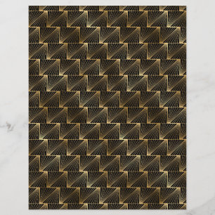 Black & Gold Art Deco Buchblatt