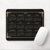 Black Gold Art Deco Kalender 2017 Mouse Pad Mousepad (Mit Mouse)