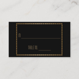 Black Gold Art Deco Pfau Hochzeit Platzkarten