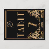 Black Gold Art Deco Tischnummer 7 (Rückseite)