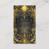 Black Gold Art Nouveau Hochzeit Begleitkarte (Vorderseite)