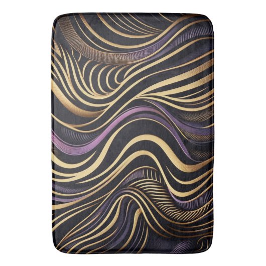 Black gold Artemis Zebra Badematte (Vorderseite Vertikal)