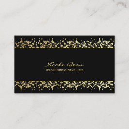 Black & Gold Babys atmen florale Visitenkarte