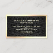 Black Gold Baguette Baguette Bakery Visitenkarte (Rückseite)