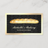 Black Gold Baguette Baguette Bakery Visitenkarte (Vorderseite)