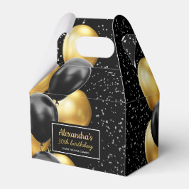 Black Gold Balloon Chic Danke zum Geburtstag Geschenkschachtel