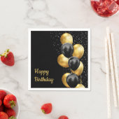 Black Gold Balloon Chic Serviette (Beispiel)