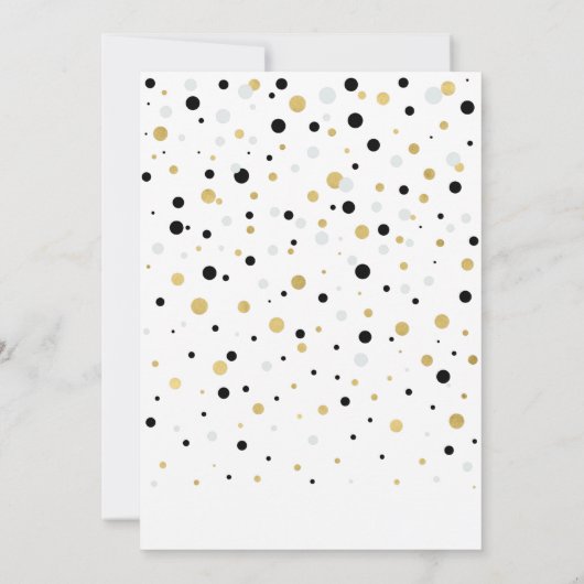 Black & Gold Balloons | Oh Baby Boy Baby Dusche Einladung (Rückseite)