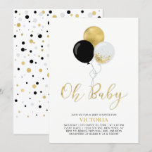 Black & Gold Balloons | Oh Baby Boy Baby Dusche