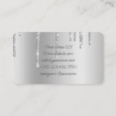 Black Gold Balloons White Real Gold Foil Visitenkarte (Rückseite)