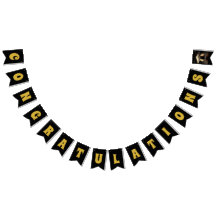 Black & Gold Banner "Glückwünsche"
