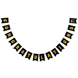 Black & Gold Banner "Glückwünsche"