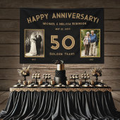 Black & Gold Banner zum 50. Hochzeitstag Foto