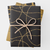 Black Gold Barbed Lux Geschenkpapier Set (Beispiel)