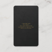 Black & Gold Barber Shop Business Card Visitenkarte (Rückseite)